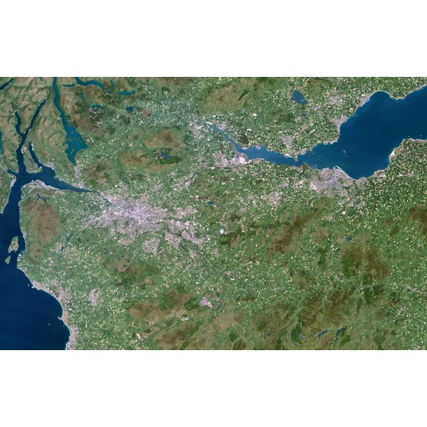 Planet Observer Mappa Regionale Regione di Glasgow - Edinburgo
