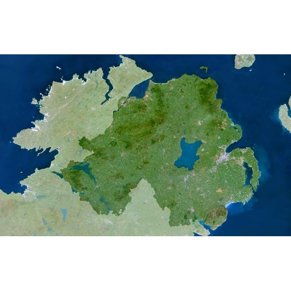 Planet Observer Mappa Regionale Regione dell'Irlanda del Nord