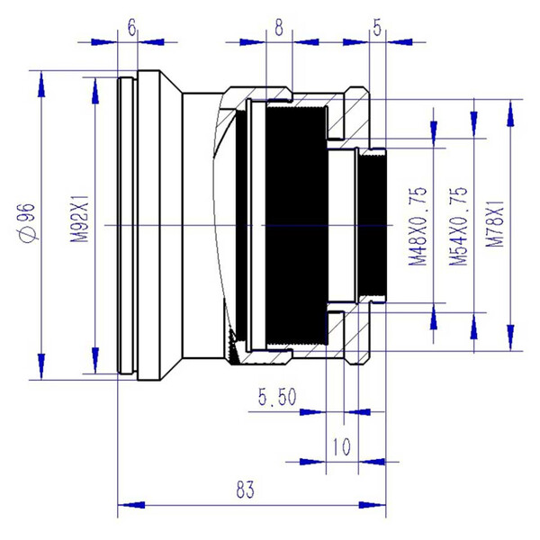 TS Optics Flattener 1.0x M92