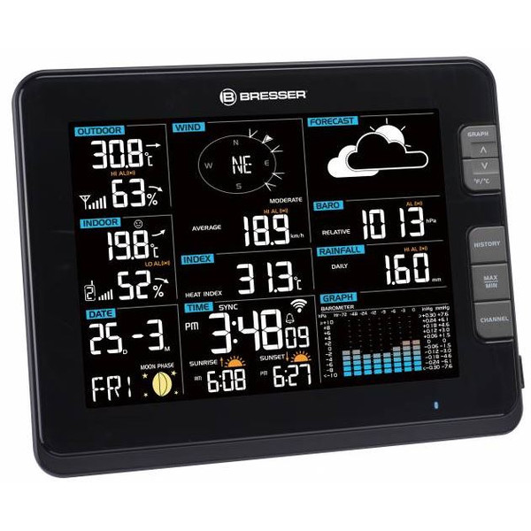 Bresser Stazione meteo Profi W-Lan Center 6in1