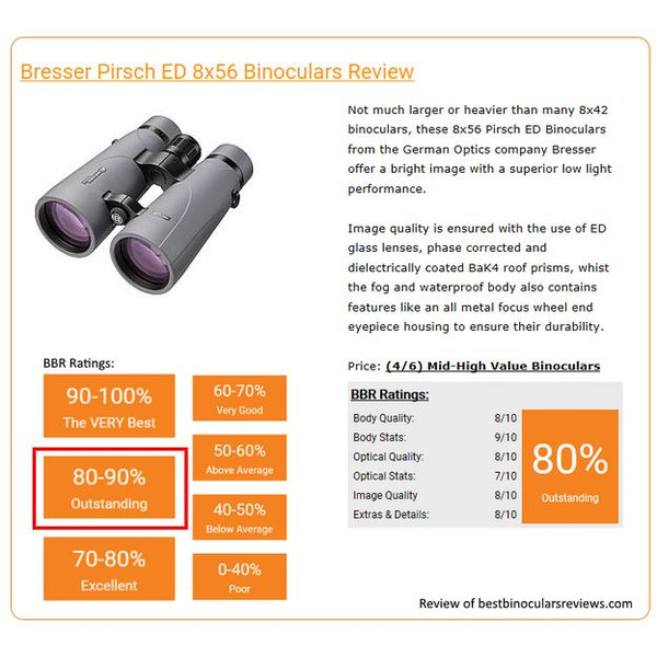 Bresser Binocolo 8x56 Pirsch ED