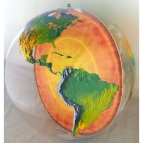 Mappamondo gonfiabile con nucleo terrestre 92 cm