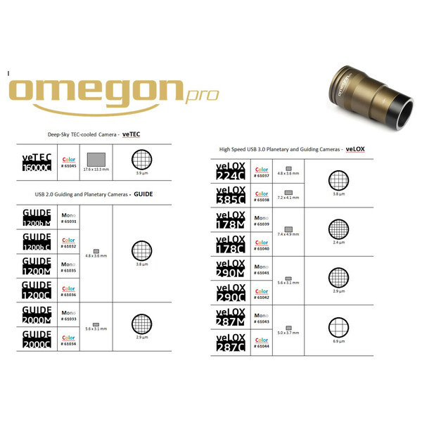 Omegon Fotocamera GUIDE 1200 C Color