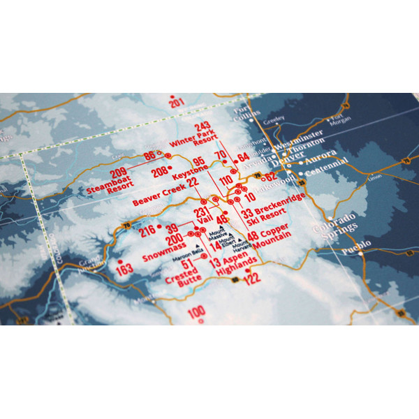 Marmota Maps Mappa Regionale Ski Resorts of the West