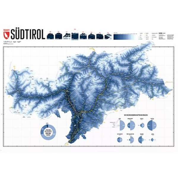 Marmota Maps Mappa Regionale Alto Adige Sci Blu