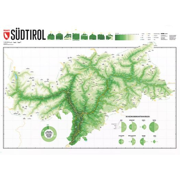 Marmota Maps Mappa Regionale Alto Adige Mountain Green