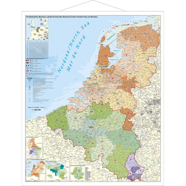 Stiefel Mappa Regionale Benelux mit Postleitzahlen (97x137)