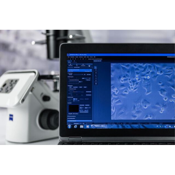 ZEISS Microscopio invertito Primovert HDcam Ph0, Ph1, Ph2, 40x, 100x, 200x, 400x, Ph1, Kond 0.4, Cam 5MP