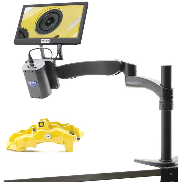 Optika Microscopio IS-03, zoom opt. 1x-14x, fotocamera 2MP, schermo da 11,5 pollici