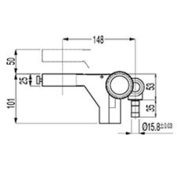 Nikon Porta testa Kopfhalterung C-FMB, mit Trieb, für 1-armig überhängende Stative (Typ B)