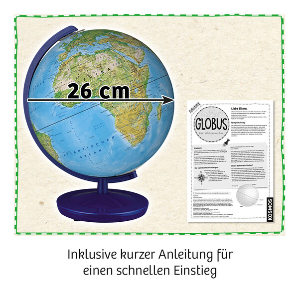 Kosmos Verlag Globo per Bambini Schülerglobus physisch 26cm
