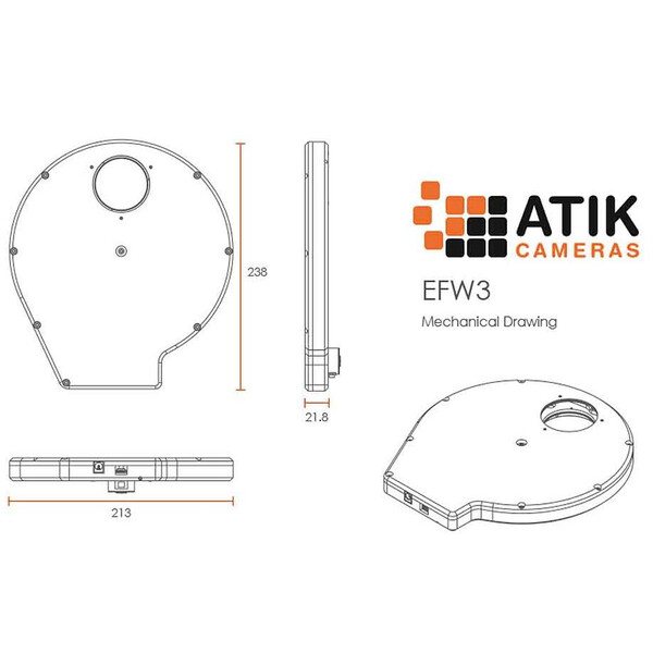 Atik EFW3 7x 2" Ruota portafiltri elettronica