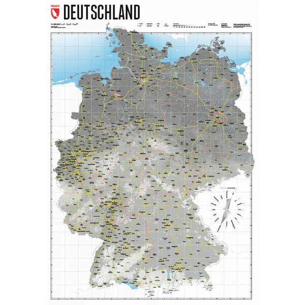 Marmota Maps Mappa Deutschlandkarte Map Grey