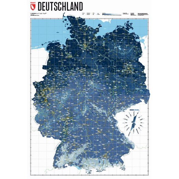Marmota Maps Mappa Deutschlandkarte Ski Blue