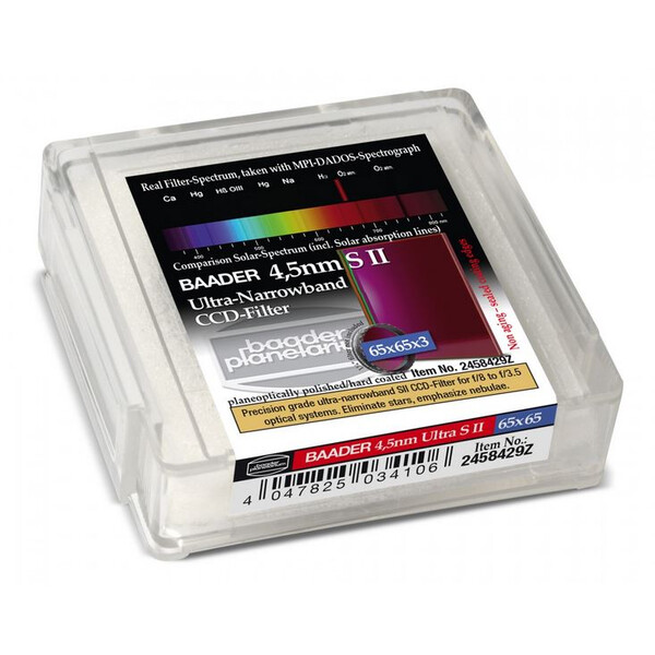 Baader Filtro S II Ultra-Narrowband 4,5nm 65x65mm