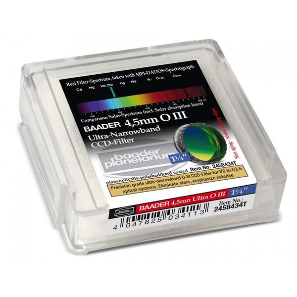 Baader Filtro Ultra-Narrowband 4.5nm OIII CCD-Filter 1,25"