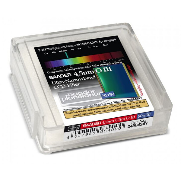 Baader Filtro CCD Ultra-Narrowband 4.5nm OIII 50x50mm