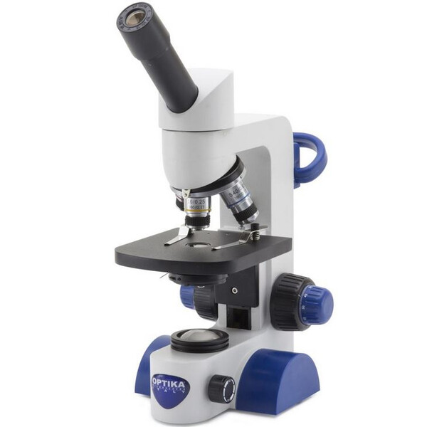 Optika Microscopio B-61, mono, 40-400x, LED, batteria