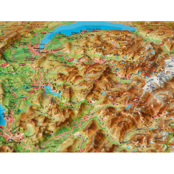 3Dmap Mappa Regionale Les Alpes Françaises et ses massifs alpins