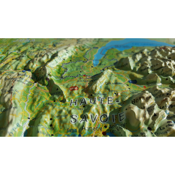 3Dmap Mappa Regionale Les Alpes Françaises et ses massifs alpins