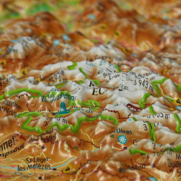 3Dmap Mappa Regionale Les Alpes Françaises et ses massifs alpins