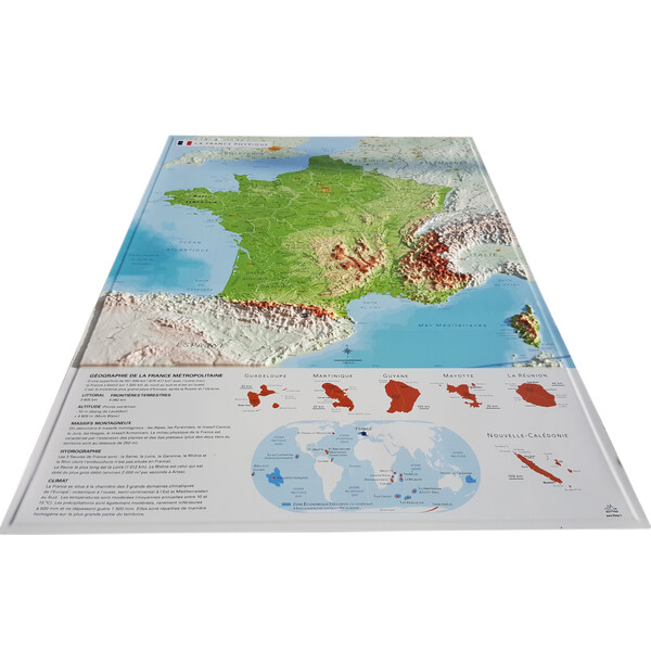 3Dmap Mappa La France Physique