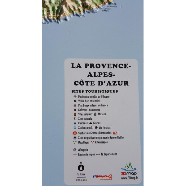 3Dmap Mappa Regionale La Provence-Alpes-Cotes d'Azur