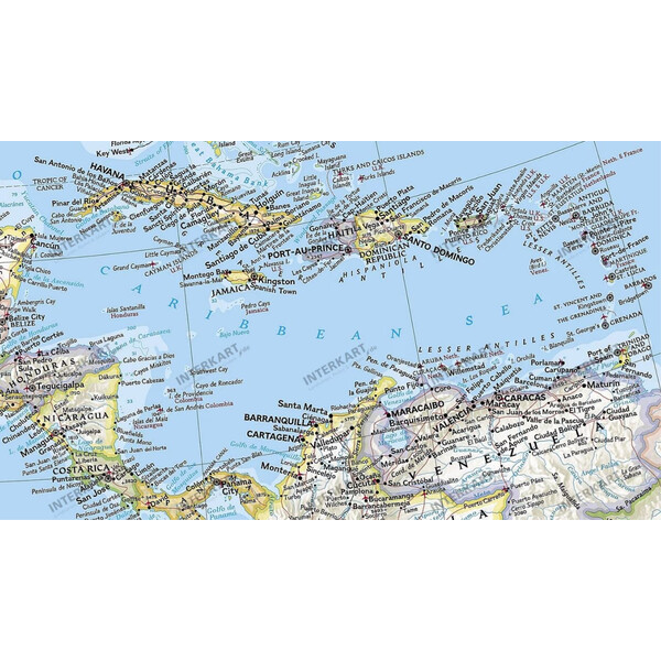National Geographic Carta continentale Nord America, politica, grande