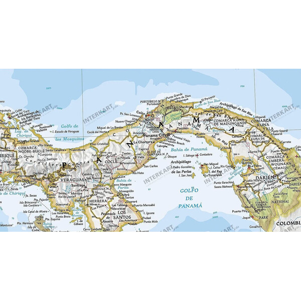 National Geographic Mappa Regionale America Centrale