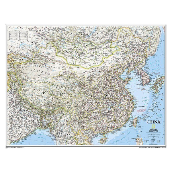 National Geographic Mappa Carta della Cina
