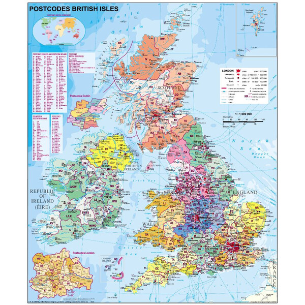 Stiefel Mappa dei codici postali della Gran Britagnia (inglese)