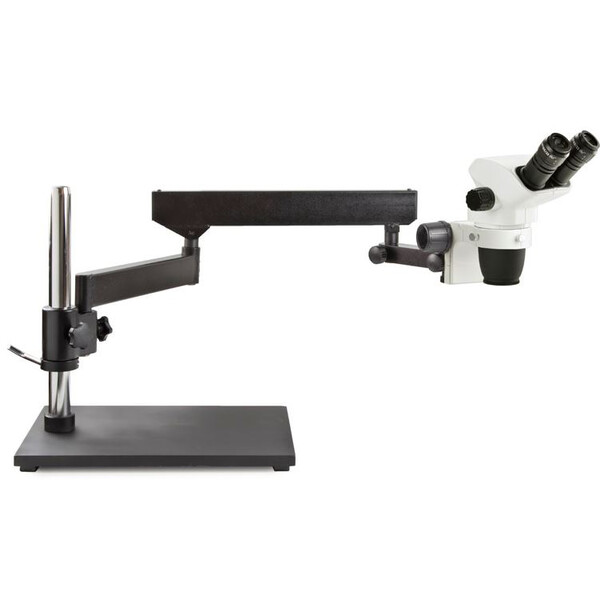 Euromex Microscopio stereo zoom NZ.1902-A, 6.7x to 45x with articulated stand, base plate, w.o.illumination, bino