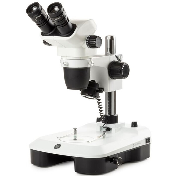 Euromex Microscopio stereo zoom NZ.1702-M, 6.5-55x, Colonna,  Luce incidente e trasmessa, Bino, Specchio per campo scuro, Embriologia