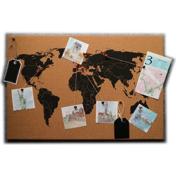 Mappemonde Idena World map on cork