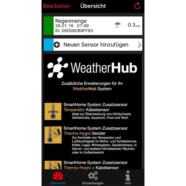 TFA Stazione meteo Starter set WeatherHub con pluviometro
