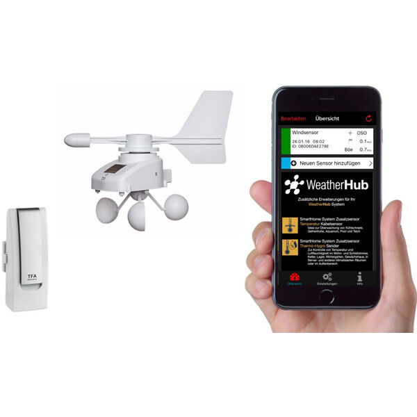 TFA Stazione meteo Starter set WeatherHub con anemometro wireless