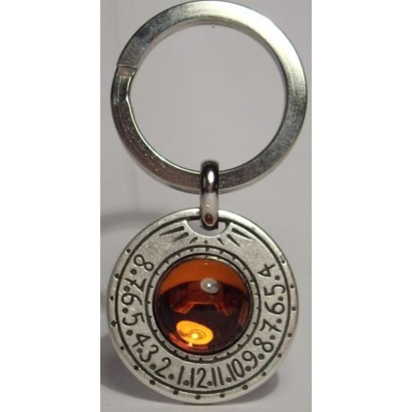 Ragalaxys Anello portachiavi Saturn Sundial Topaz