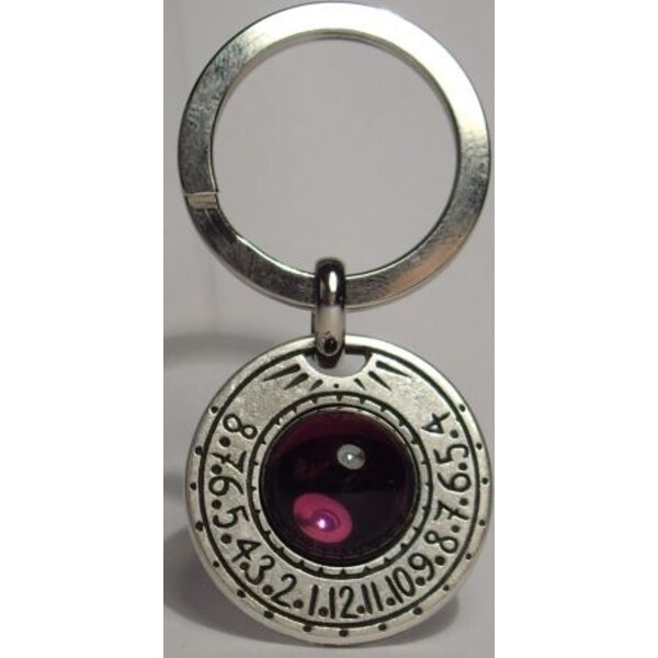 Ragalaxys Anello portachiavi Saturn Sundial Amethyst