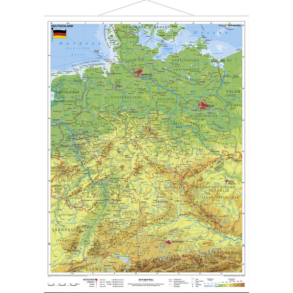Stiefel Mappa Deutschland physisch (67 x 91 cm)