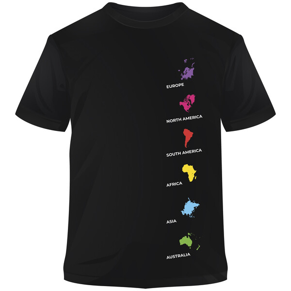 Stiefel T-Shirt Continents of the World M