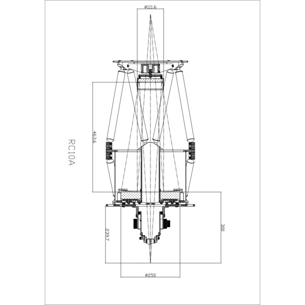 Omegon Specchi principali 10'' F/8 Ritchey-Chrétien mirror set