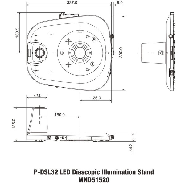 Nikon Colonna di sostegno P-DSL32 LED Plain Base per luce trasmessa con pilastro