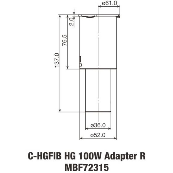 Nikon C-HGFIB HG 100W ADP Light Fiber Adapter
