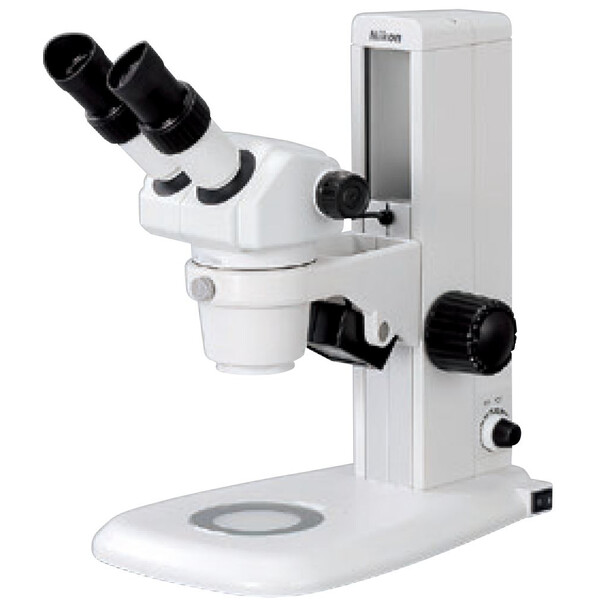 Nikon Microscopio stereo zoom SMZ445, bino, 0,8x-3,5x, 45°, FN21, W.D.100mm, Luce incidente e trasmessa, LED