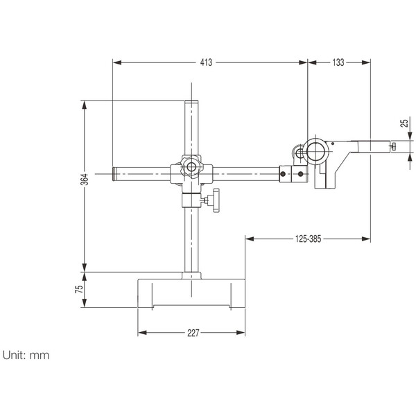 Nikon Microscopio stereo zoom SMZ460, bino, 0.7x-3x, 60°, FN21, W.D.100mm, Einarmstativ