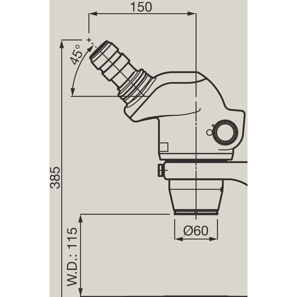 Nikon Microscopio stereo zoom SMZ745, bino, 0.67x-5x,45°, FN22, W.D.115mm, Einarmstativ