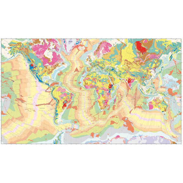 UKGE Mappa del Mondo Geological Map of the World 118cm x 98cm
