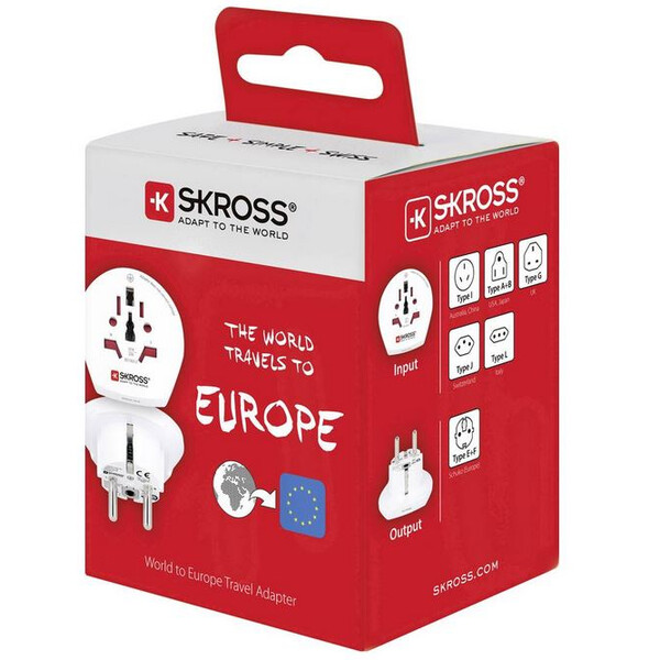 Skross Trasformatore Adattatore da viaggio World to Europe