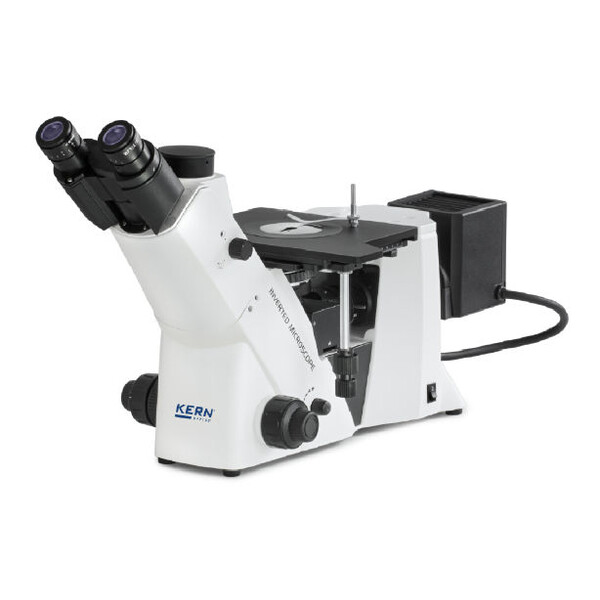 Kern Microscopio invertito OLM 171, inverso, MET, POL, trino, Inf planchrom, 50x-500x, Illuminazione incidente, HAL, 50W