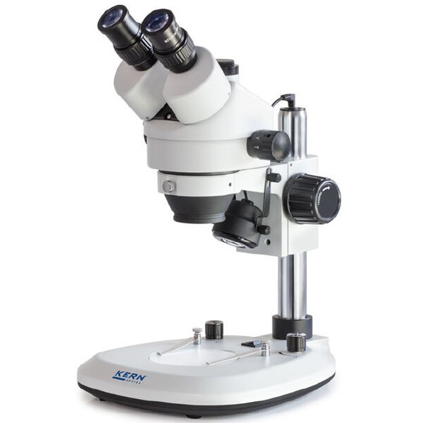 Kern Microscopio stereo zoom OZL 464, trino, Greenough, 0,7-4,5x, HWF10x20, 3W LED